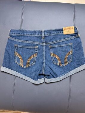 Hollister Blue Rolled-Hem Denim Shorts